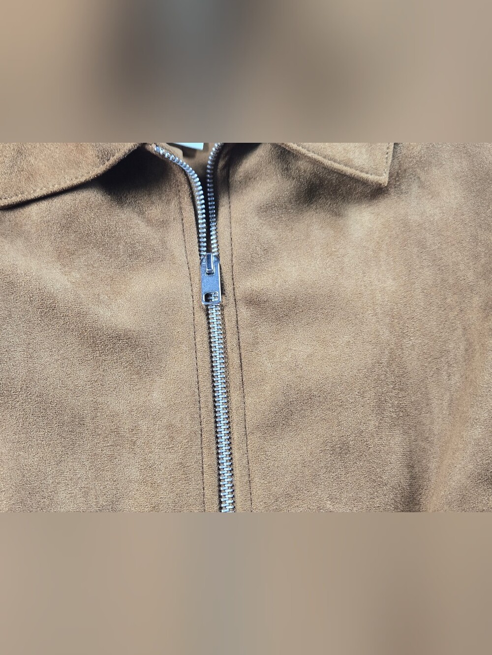 H&M Suede Bomber Jacket - Camel Brown - Picture 2 of 6